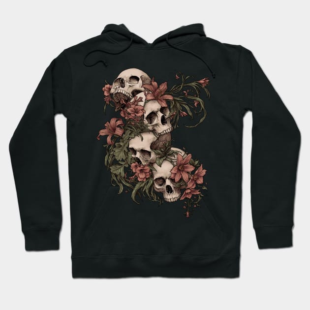 Garden of Skulls Hoodie by Moutchy